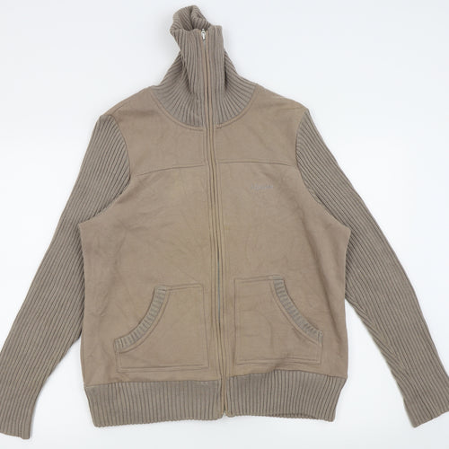 Maine Womens Beige   Full Zip Jumper Size 16