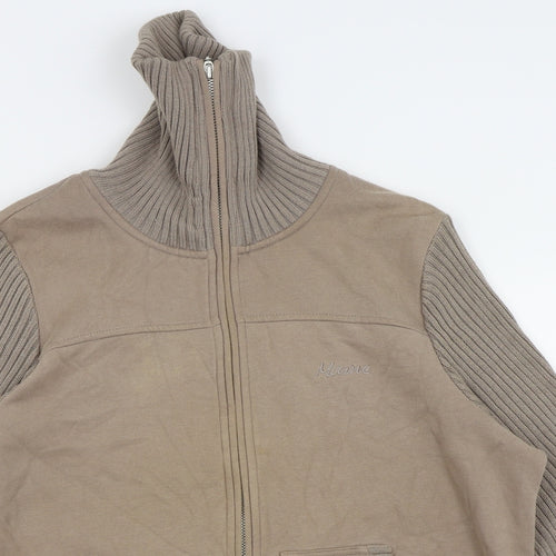 Maine Womens Beige   Full Zip Jumper Size 16
