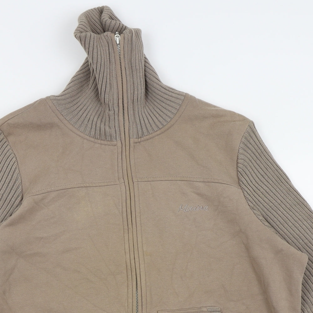 Maine Womens Beige   Full Zip Jumper Size 16