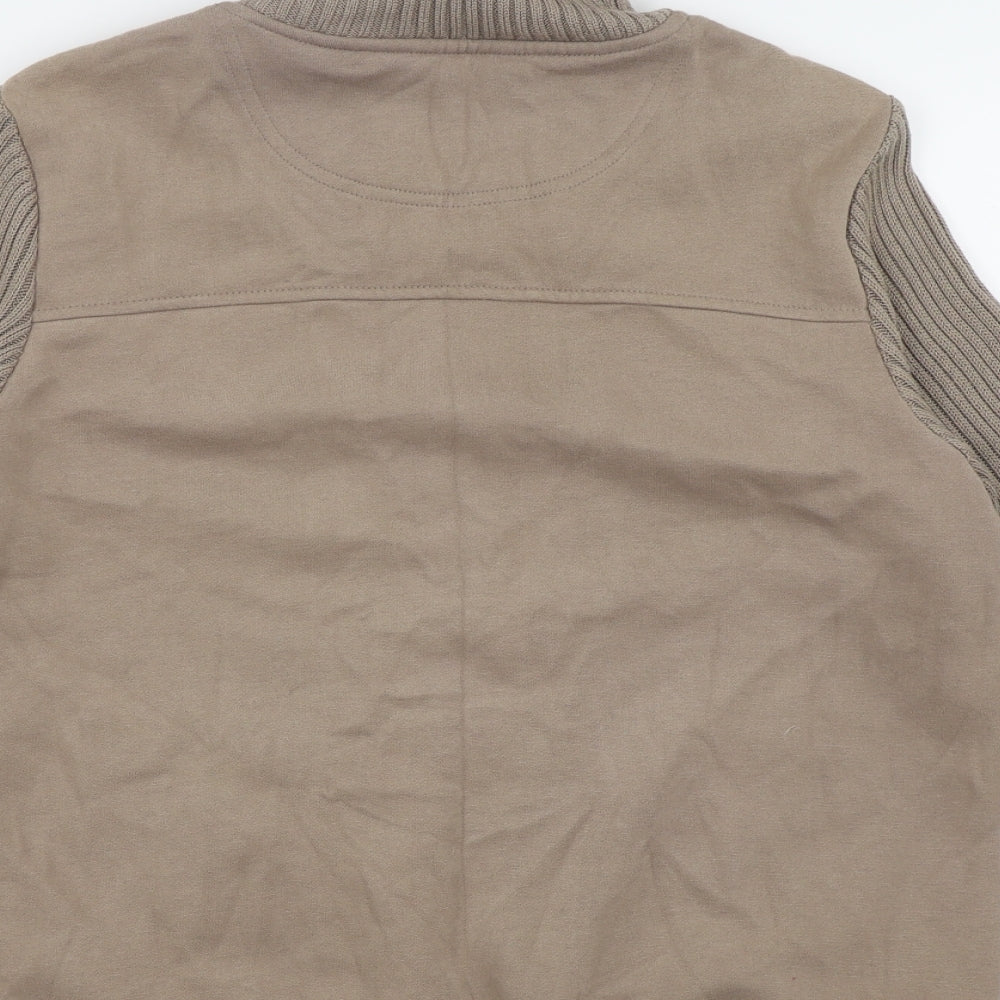 Maine Womens Beige   Full Zip Jumper Size 16