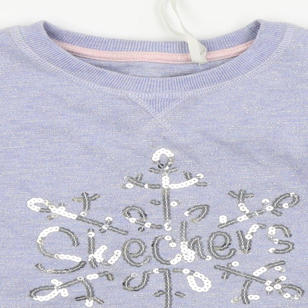 Sketchers Girls Blue   Pullover Jumper Size 6-7 Years