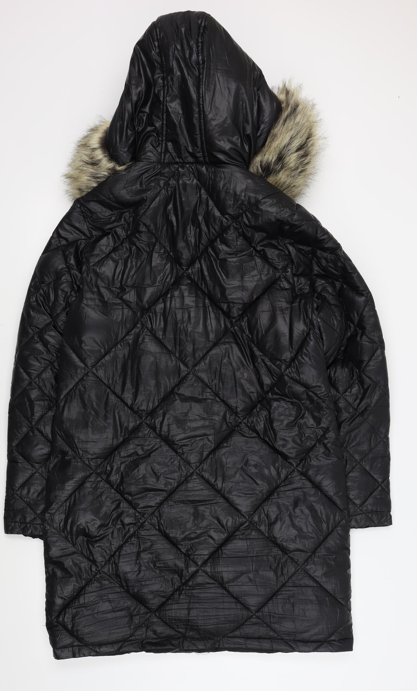 Missguided Womens Black   Parka Coat Size 10