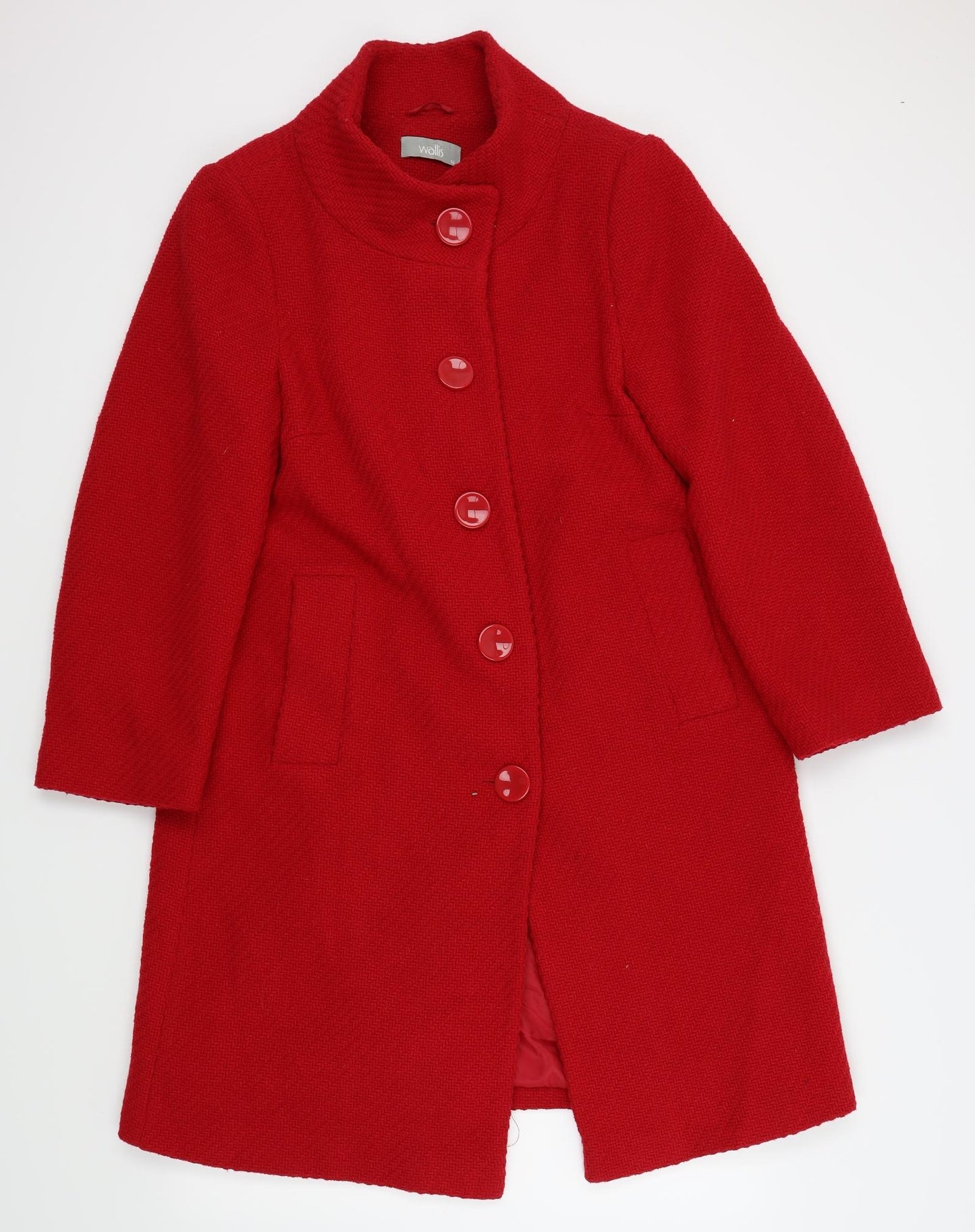 Wallis Womens Red   Overcoat Coat Size 16