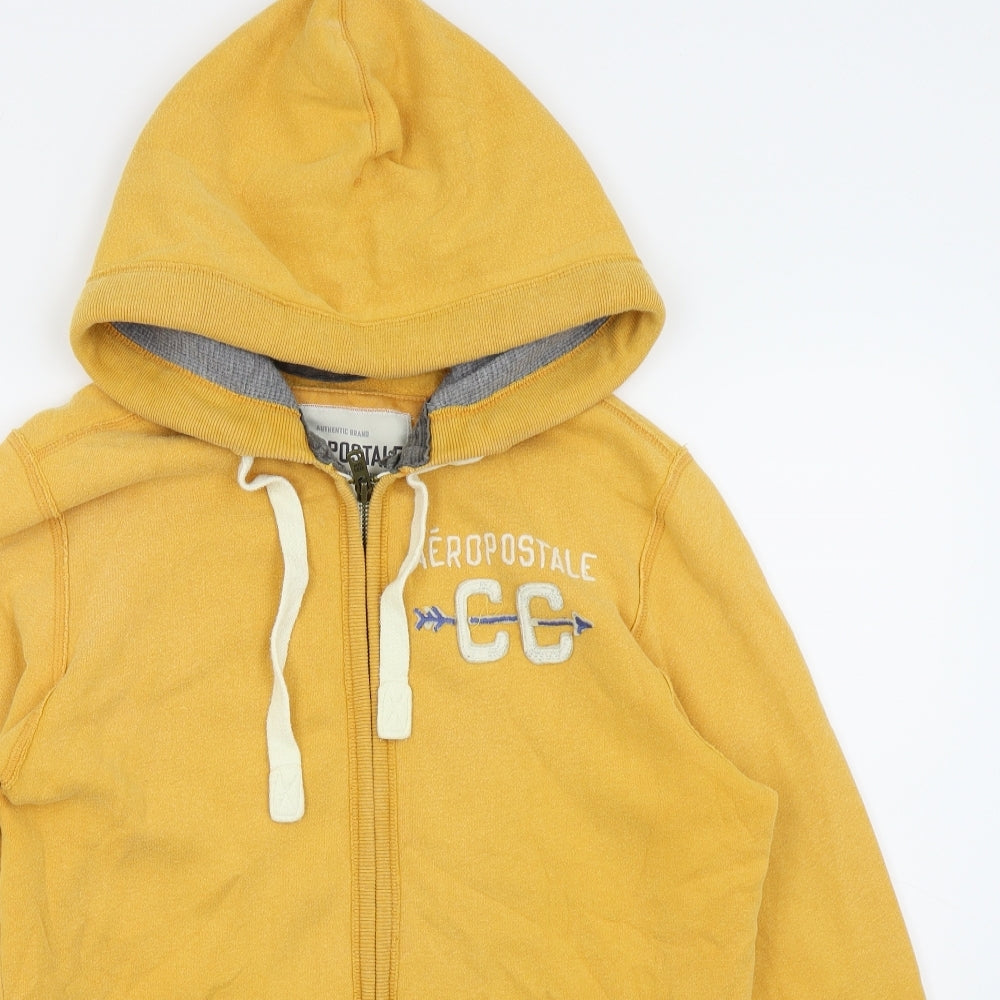 Aeropostale Mens Yellow   Full Zip Jumper Size S