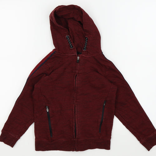Asda George Boys Red   Full Zip Jumper Size 7-8 Years