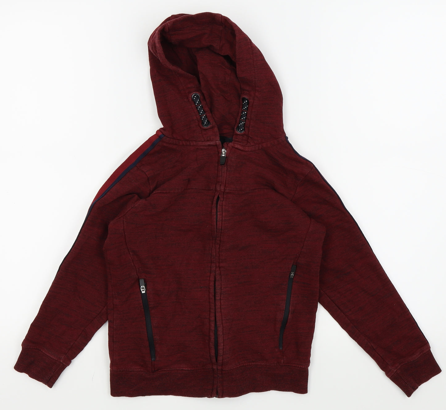 Asda George Boys Red   Full Zip Jumper Size 7-8 Years