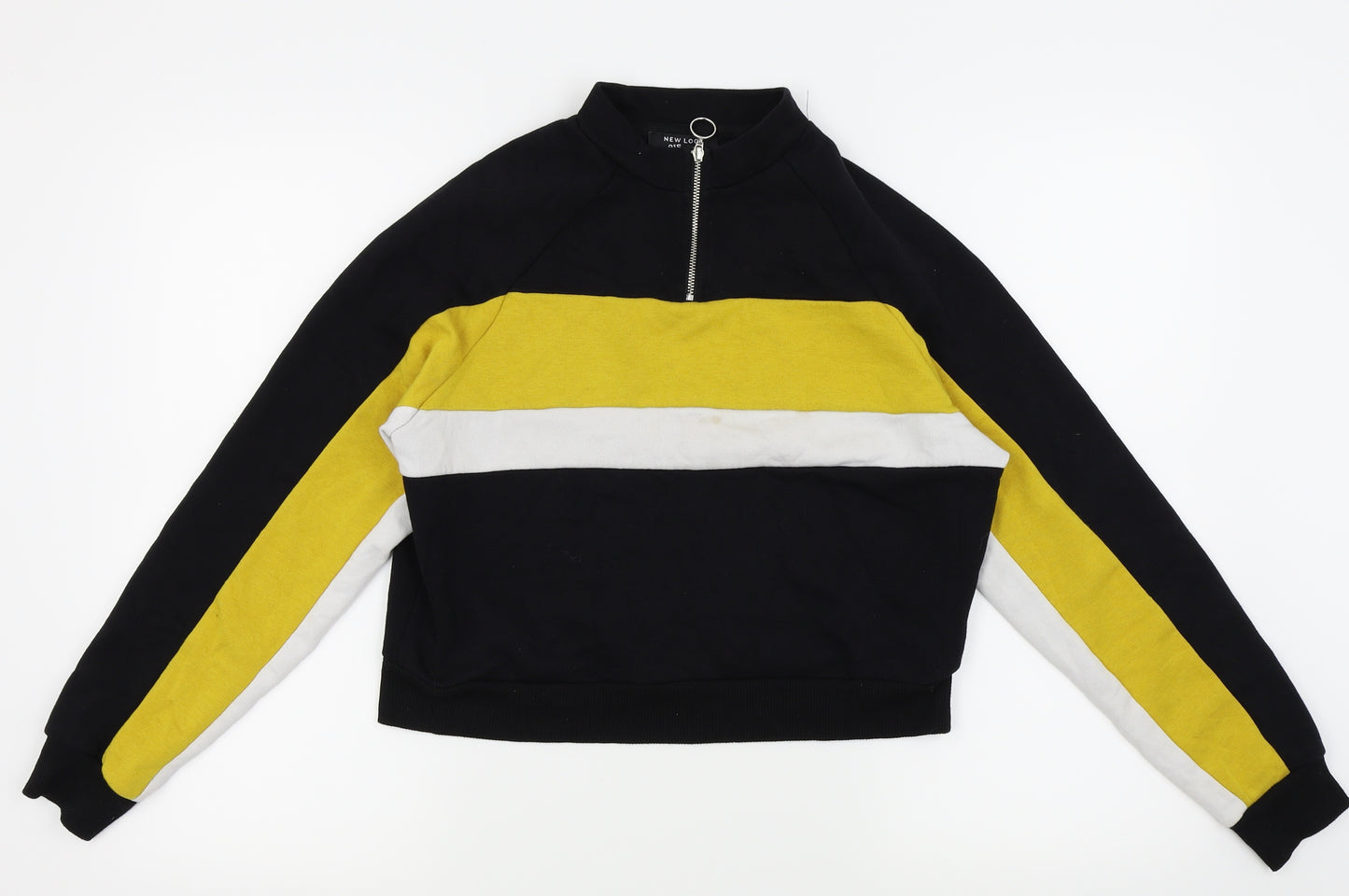 New Look Girls Black Striped  Pullover Jumper Size 12-13 Years