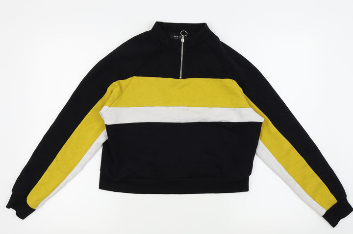 New Look Girls Black Striped  Pullover Jumper Size 12-13 Years