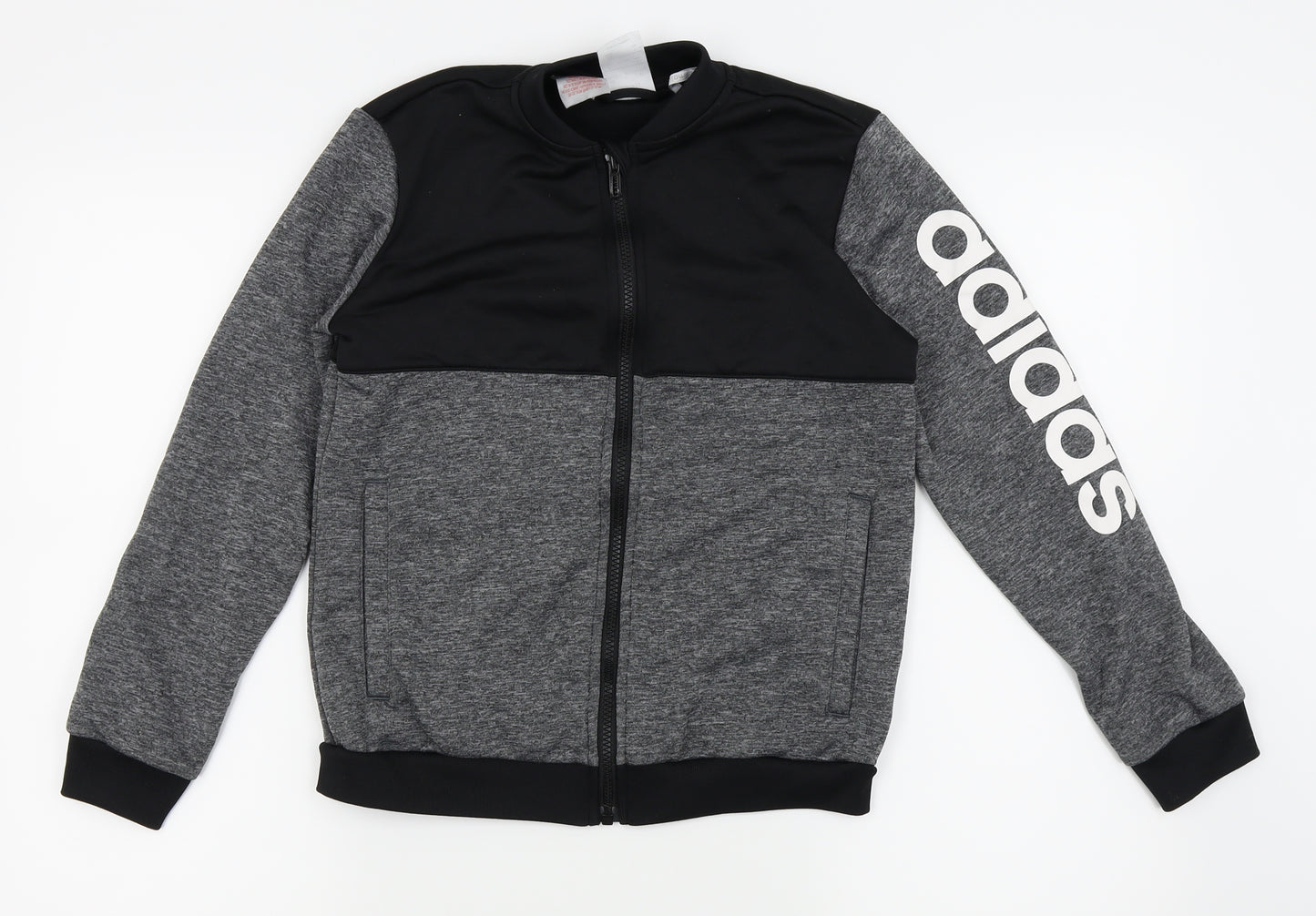 adidas Boys Black   Full Zip Jumper Size 11-12 Years