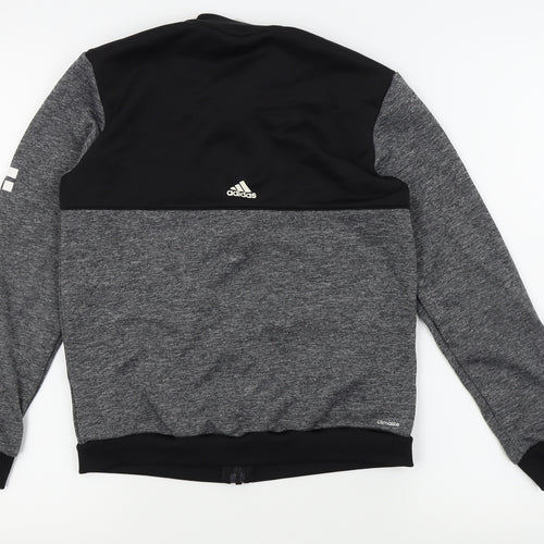 adidas Boys Black   Full Zip Jumper Size 11-12 Years