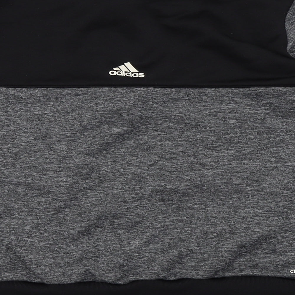 adidas Boys Black   Full Zip Jumper Size 11-12 Years