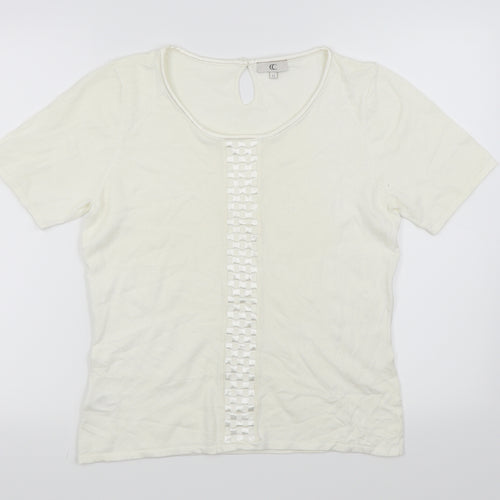 cc Womens White   Basic T-Shirt Size M