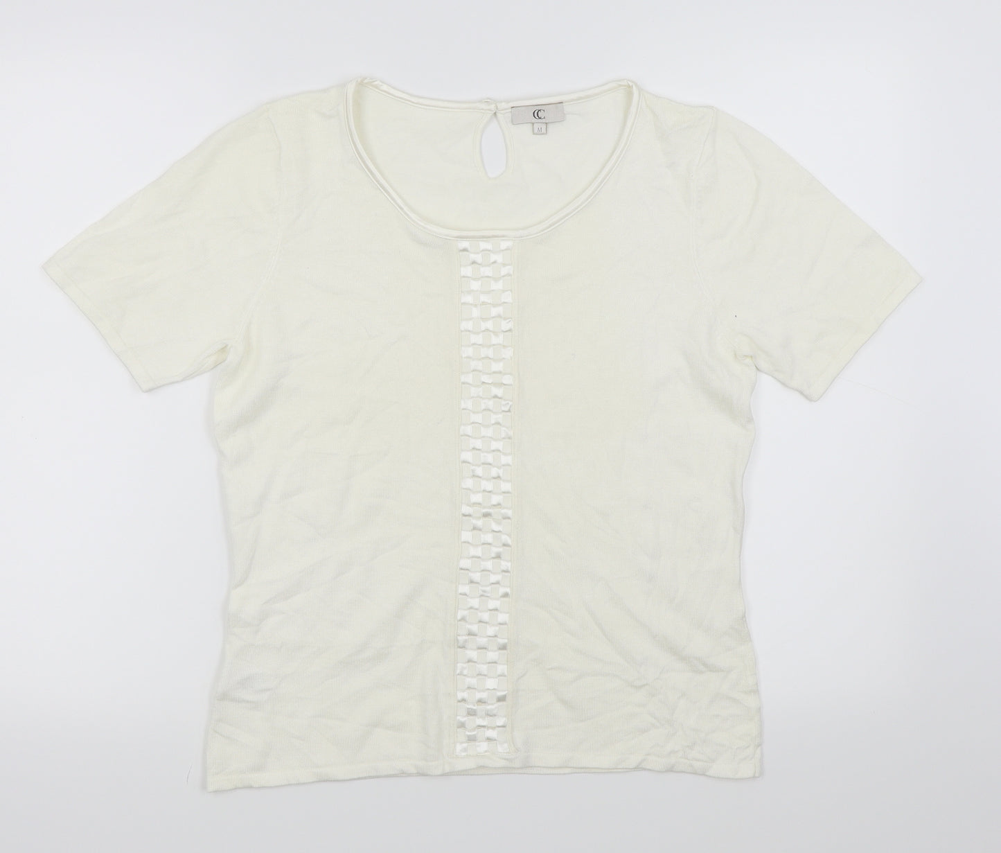 cc Womens White   Basic T-Shirt Size M
