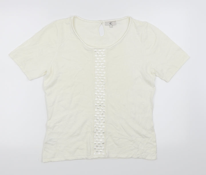 cc Womens White   Basic T-Shirt Size M