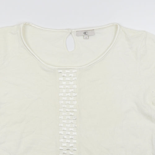 cc Womens White   Basic T-Shirt Size M