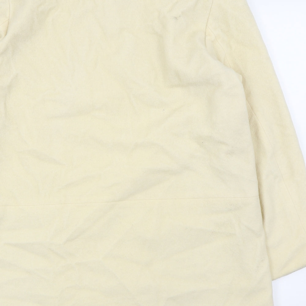 M&S Womens White   Overcoat Coat Size 14