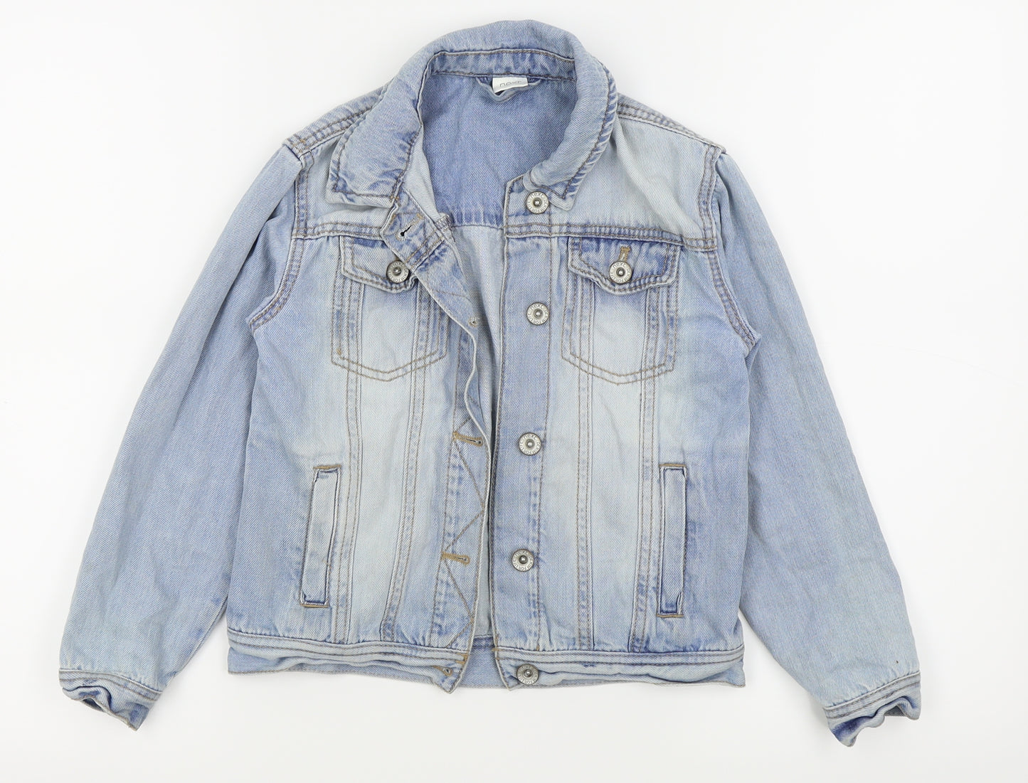 NEXT Girls Blue   Cardigan Jumper Size 8 Years  - denim jacket