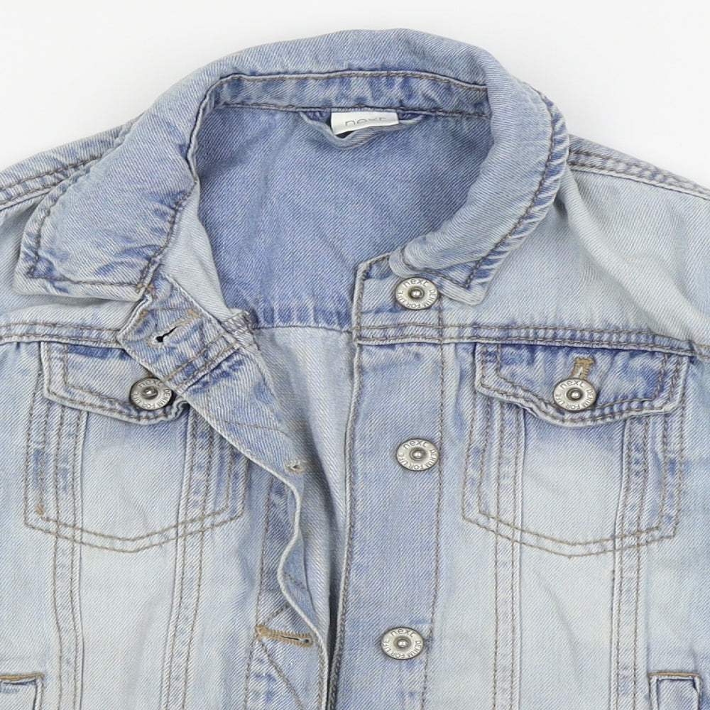 NEXT Girls Blue   Cardigan Jumper Size 8 Years  - denim jacket