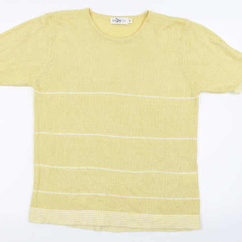 bonmarche Womens Yellow Striped  Basic T-Shirt Size M