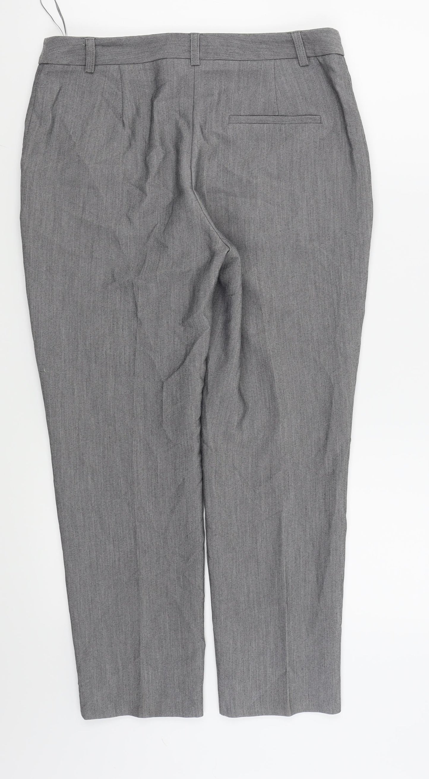Papaya Womens Grey   Capri Trousers Size 10 L24 in