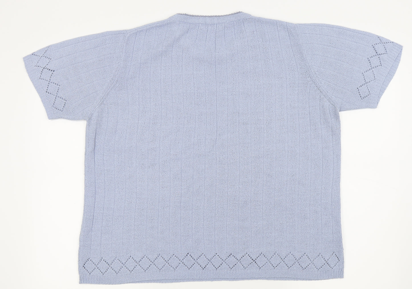 j.frazer Womens Blue   Basic T-Shirt Size 14