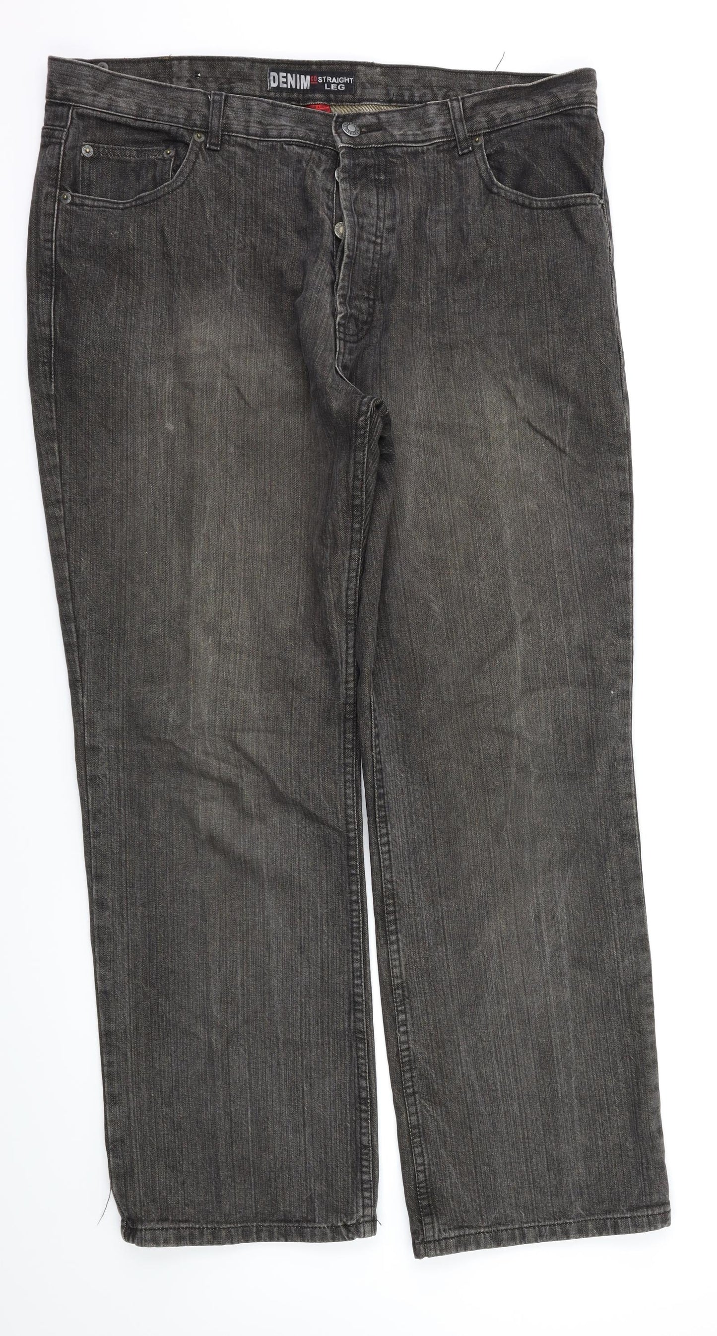 Denim&co Mens Black   Straight Jeans Size 30 L30 in
