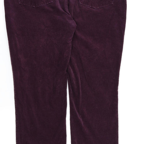 M&S  Womens Purple   Trousers  Size 16 L28 in