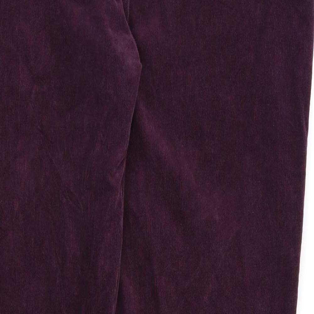 M&S  Womens Purple   Trousers  Size 16 L28 in