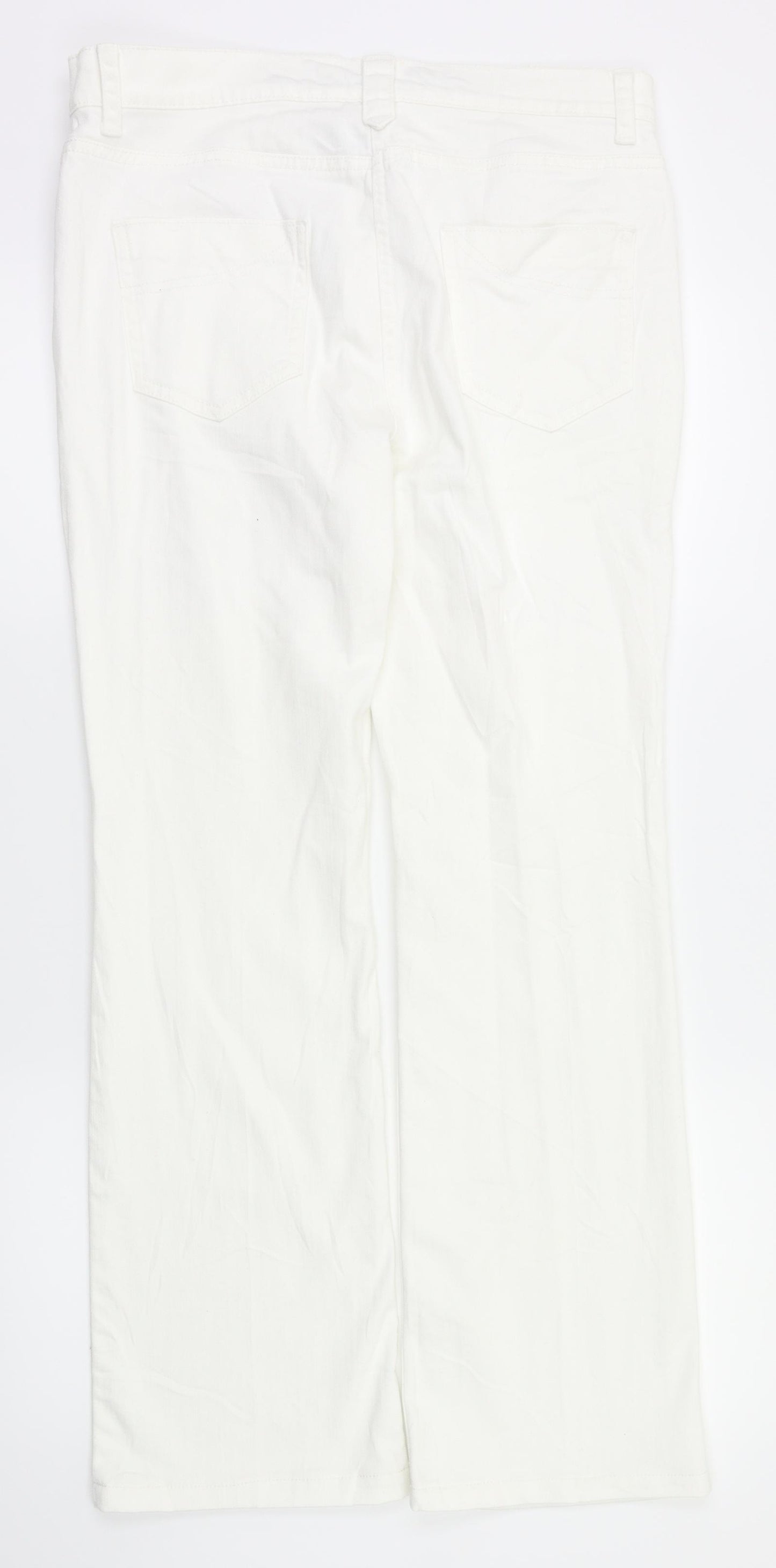 m&s Womens White   Skinny Jeans Size 12 L30 in