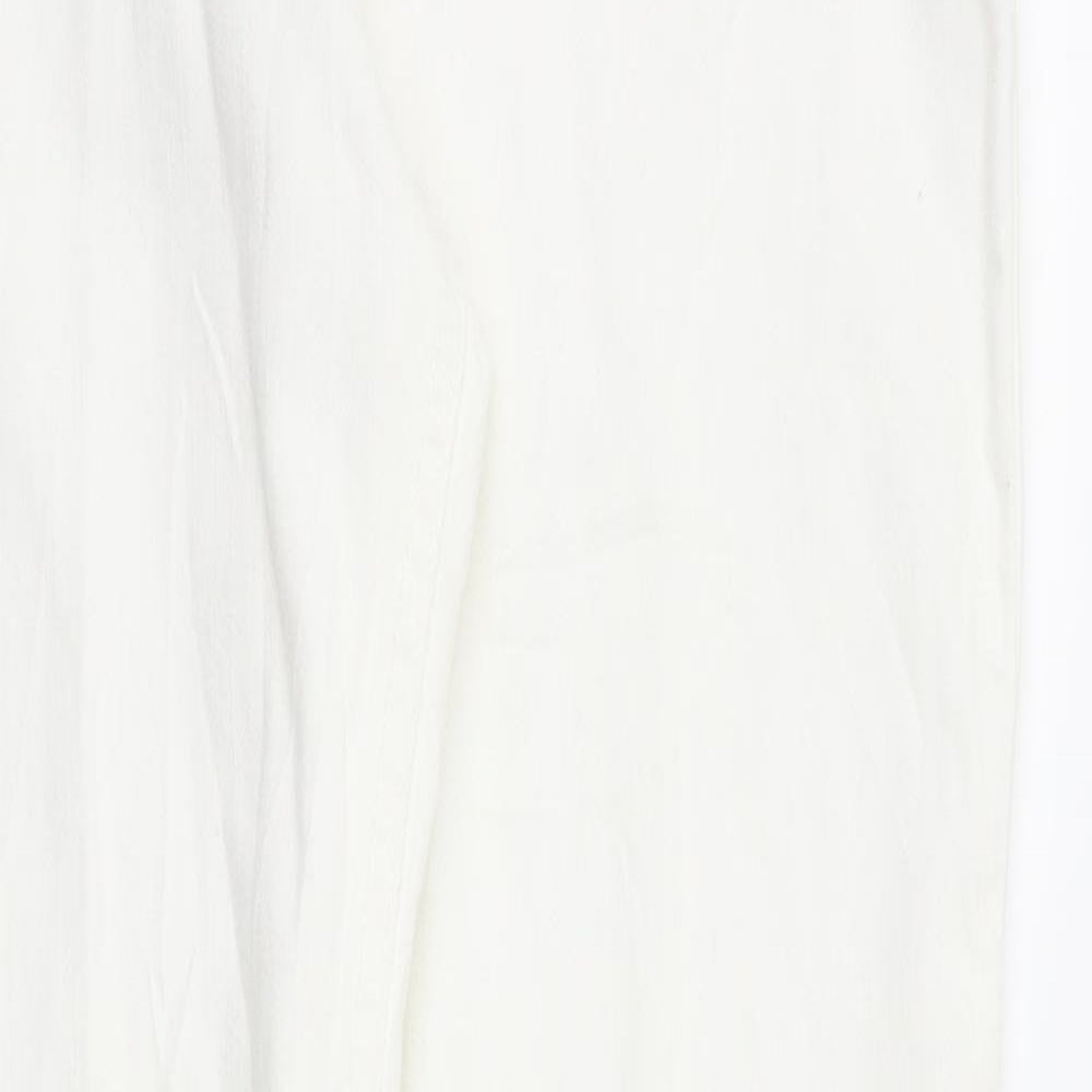 m&s Womens White   Skinny Jeans Size 12 L30 in