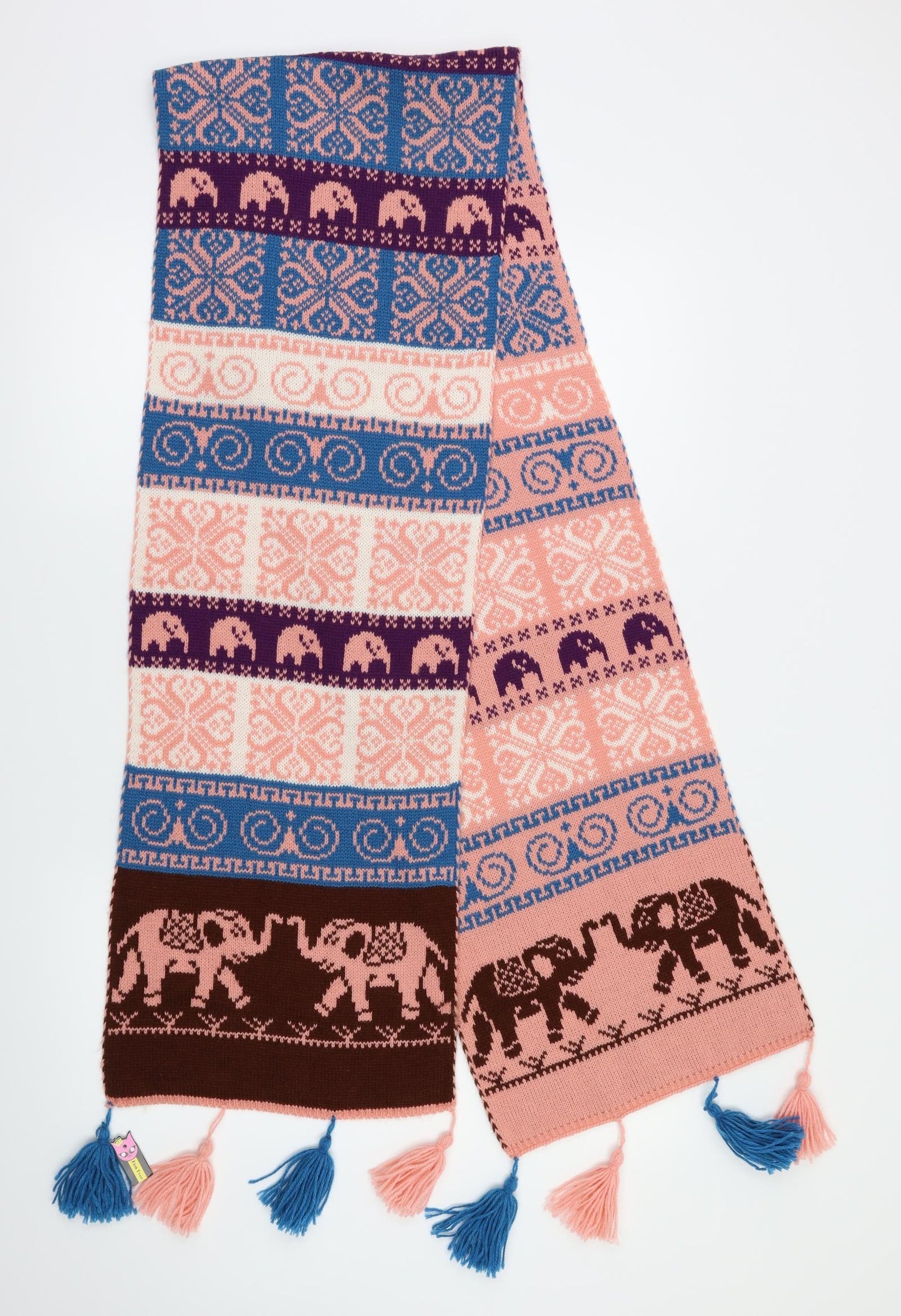 pink pvssy Womens Pink Animal Print   Scarf