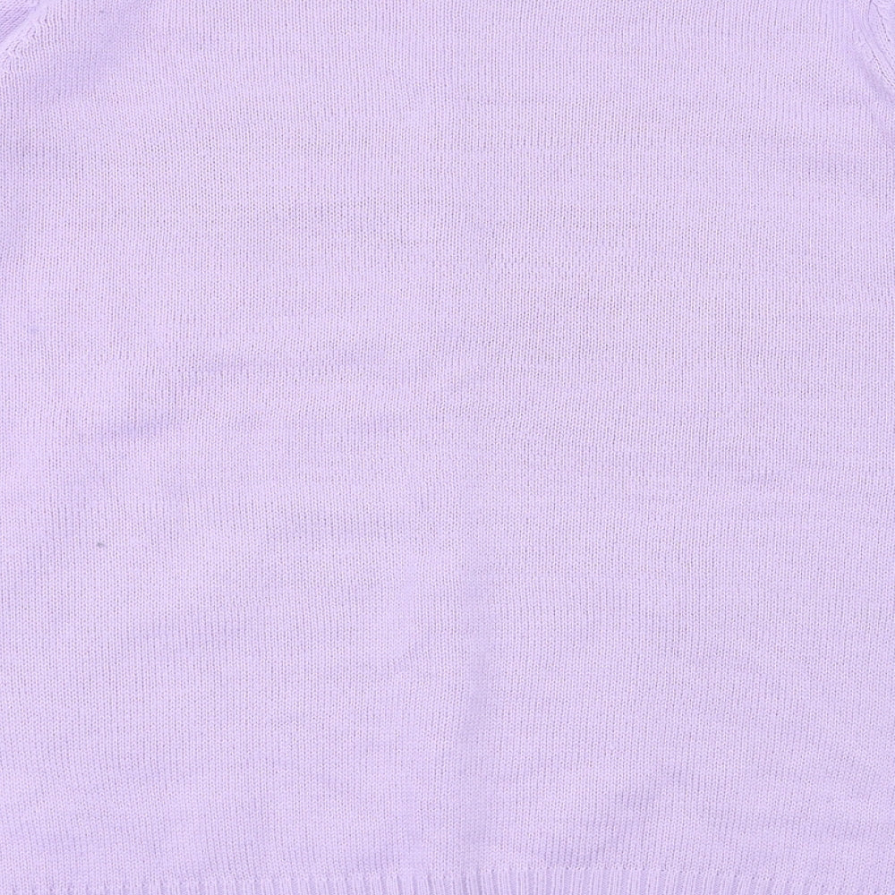Avenue  Womens Purple Animal Print  Pullover Jumper Size L