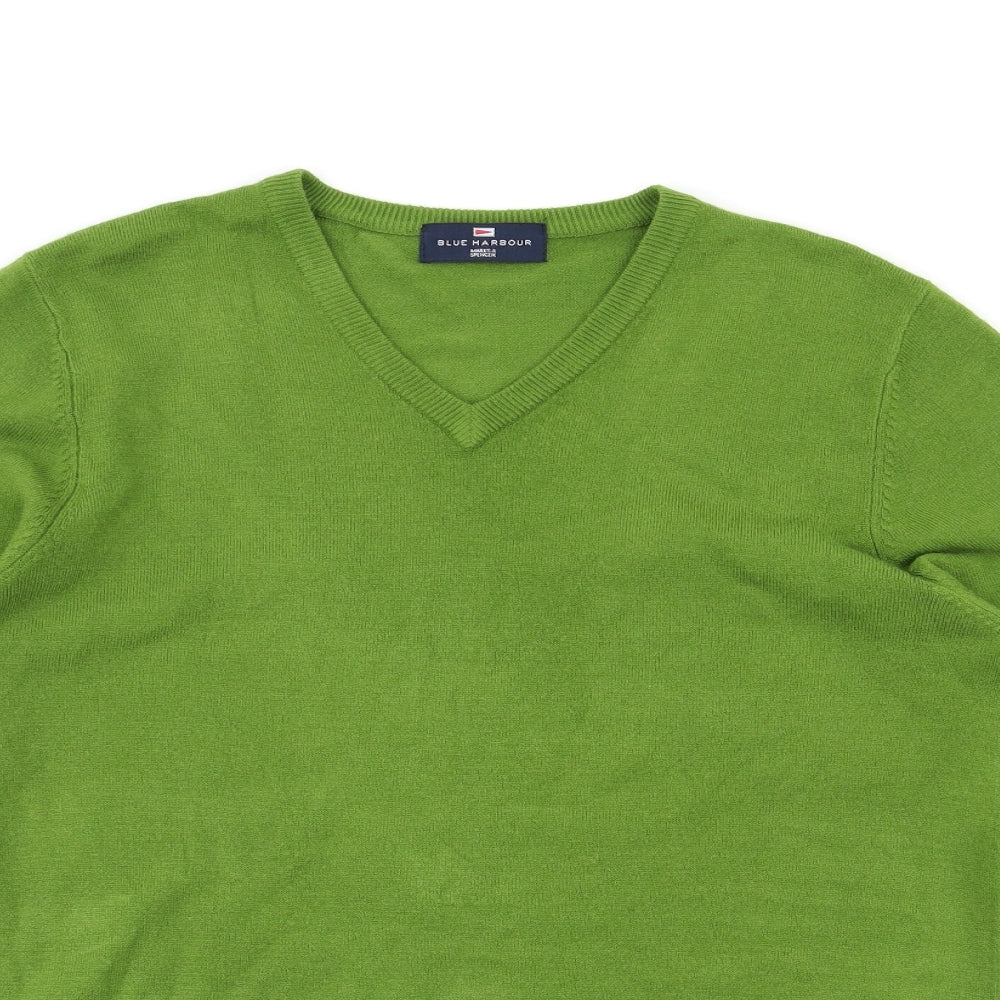 M&S  Mens Green   Pullover Jumper Size S