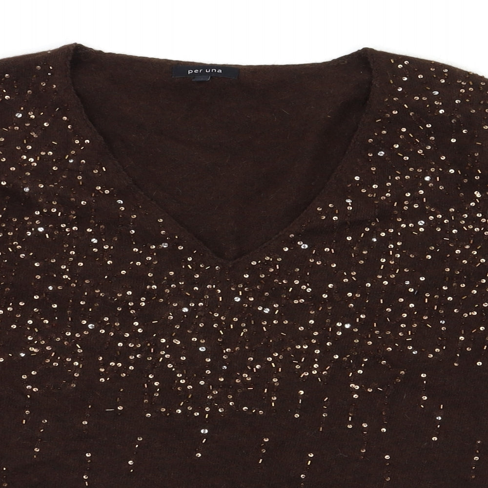 Per Una  Mens Brown    T-Shirt Size 14