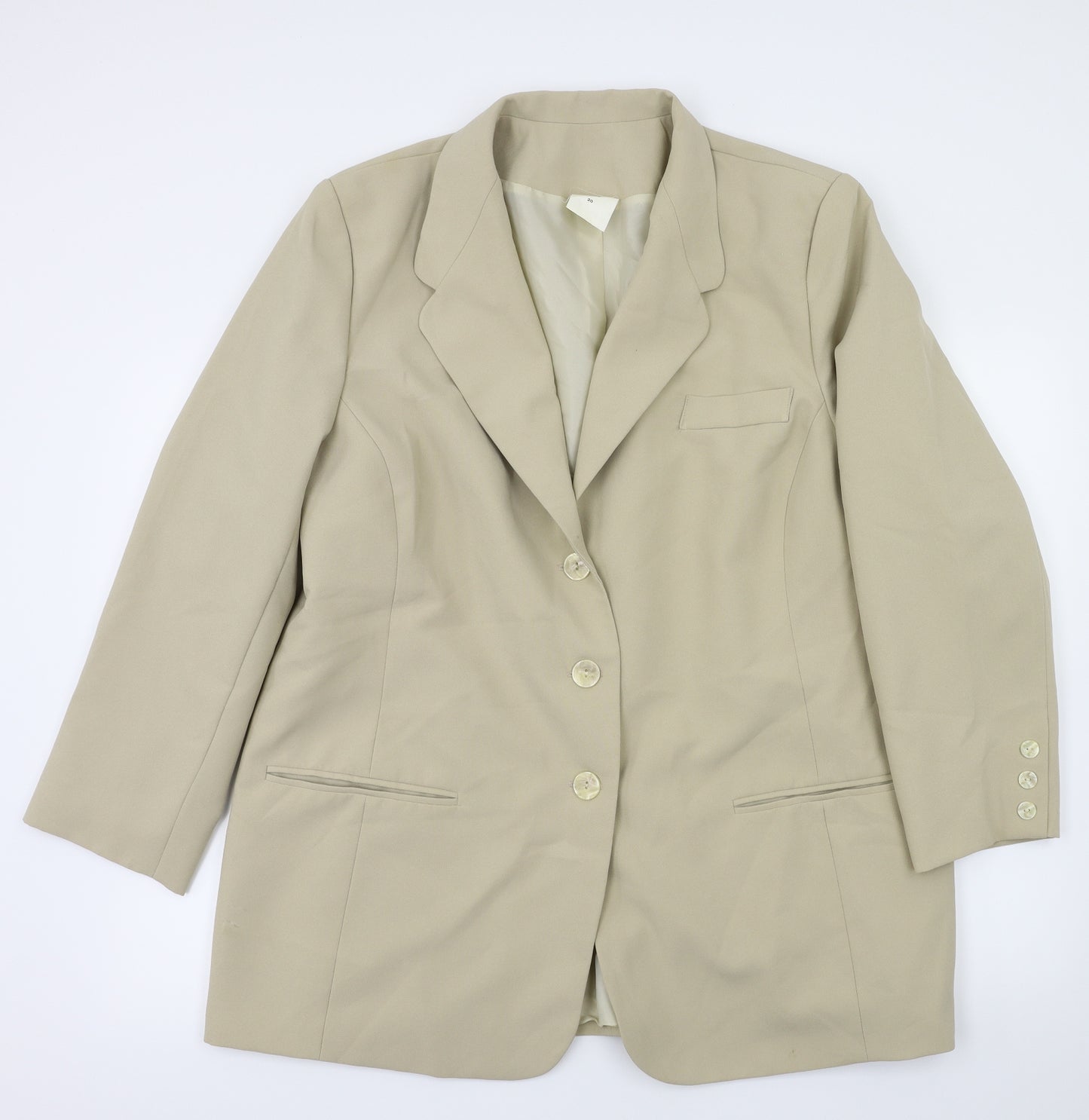 Preworn Womens Beige   Jacket Blazer Size 20