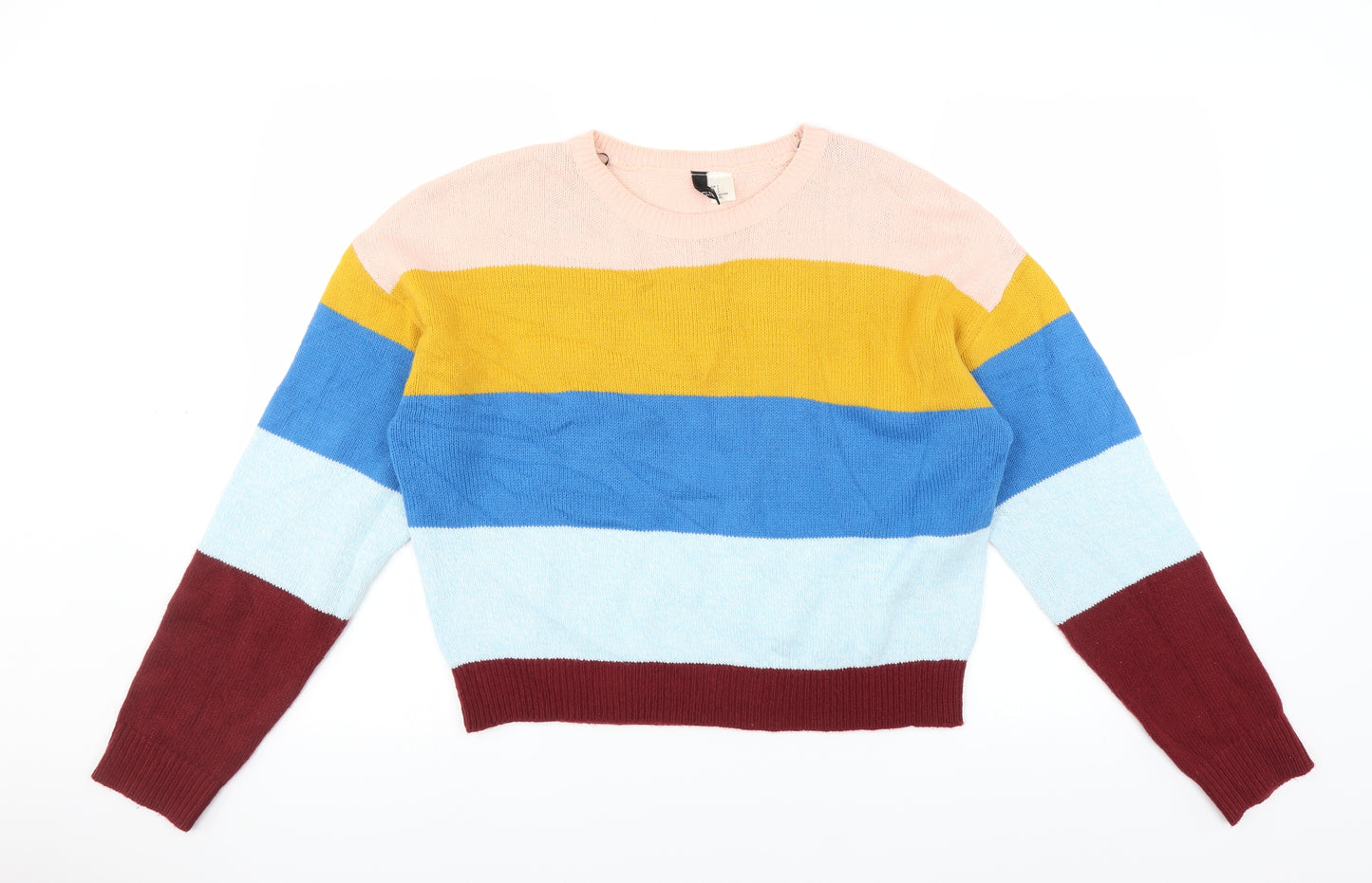 Divided by H&M Womens Multicoloured Striped  Pullover Jumper Size S