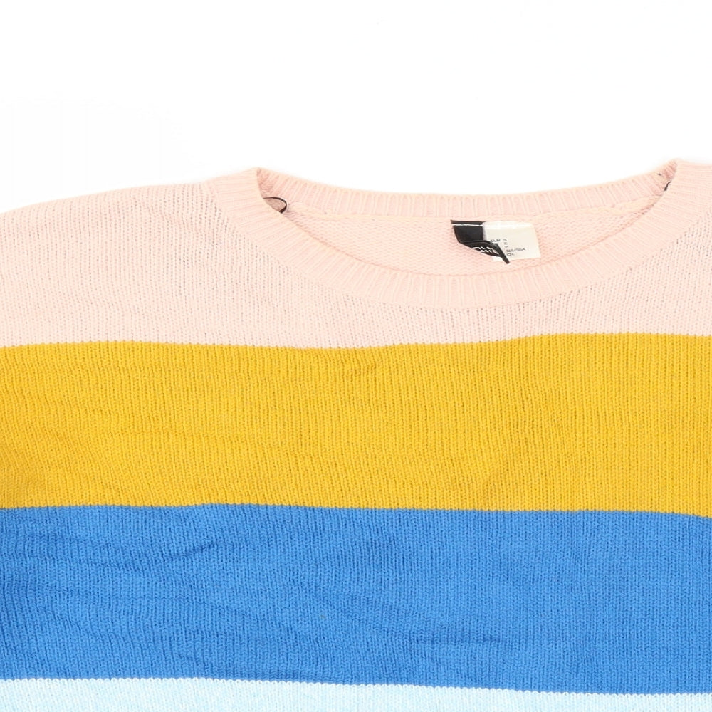 Divided by H&M Womens Multicoloured Striped  Pullover Jumper Size S