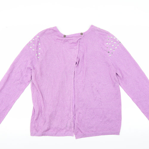 Be beau Womens Purple   Pullover Jumper Size 18  - open back