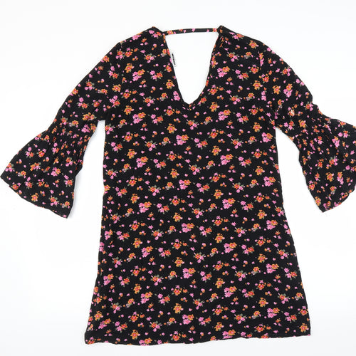 Noisy may Womens Black Floral  Shift  Size S