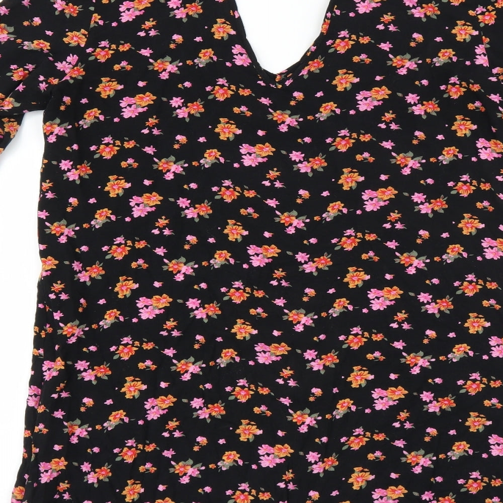 Noisy may Womens Black Floral  Shift  Size S