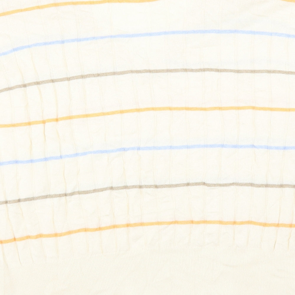 Marks and Spencer Womens Ivory Striped  Pullover Jumper Size XL