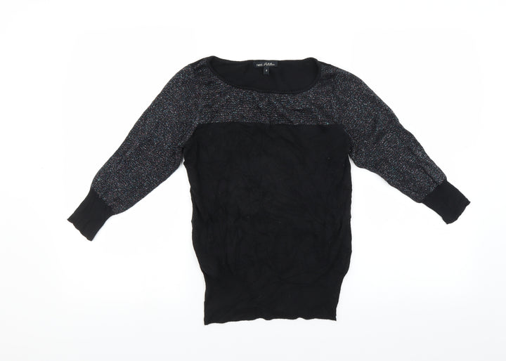 NEXT Womens Black   Pullover Jumper Size 8  - glittery