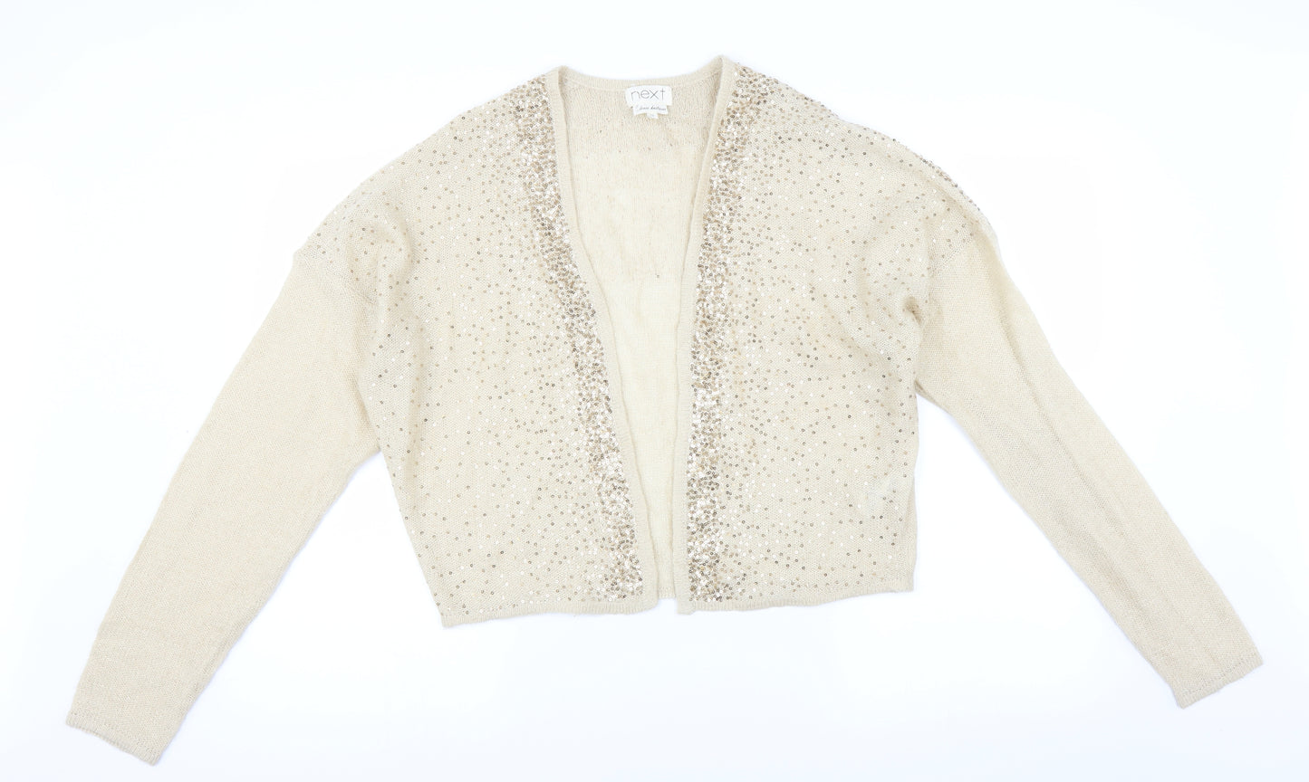 NEXT Womens Gold   Cardigan Jumper Size 20  - sequins