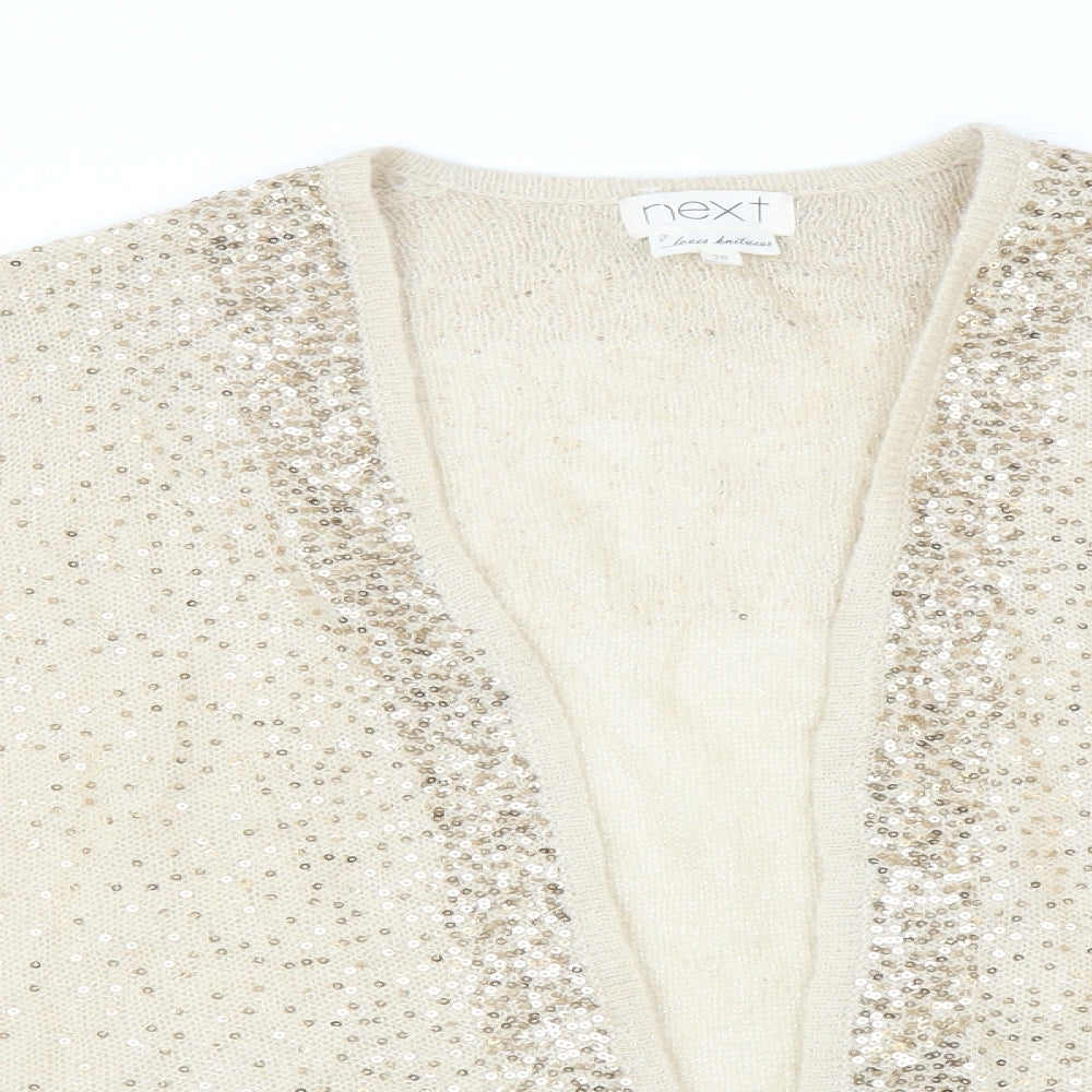 NEXT Womens Gold   Cardigan Jumper Size 20  - sequins