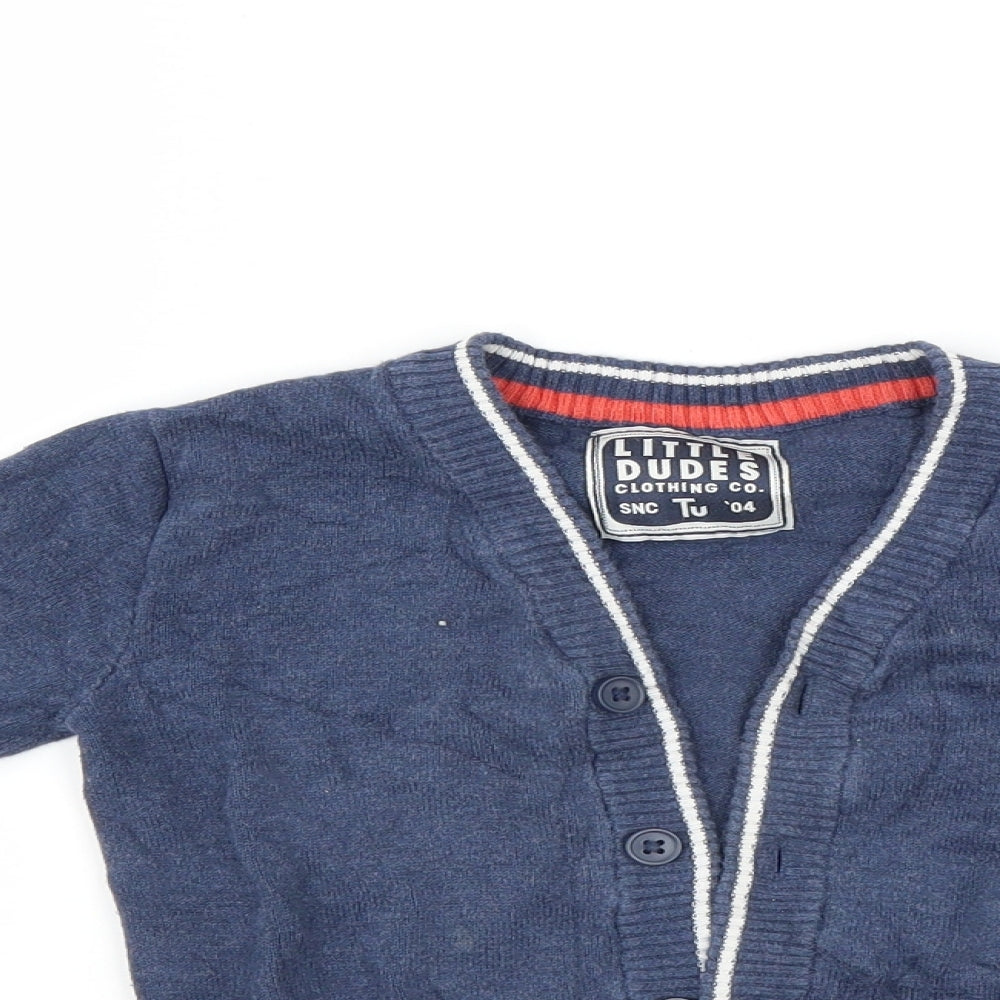 Sainsburys Boys Blue   Cardigan Jumper Size 2-3 Years