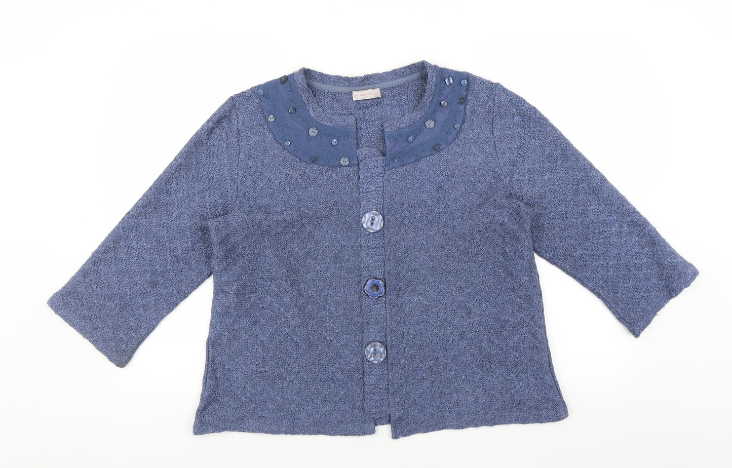 Marks and Spencer Womens Blue   Cardigan Jumper Size XL