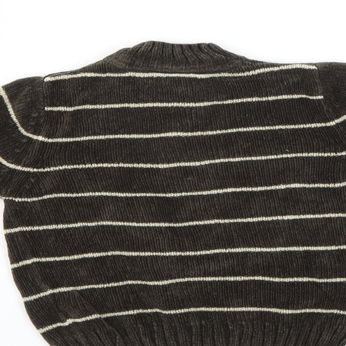 Mothercare Boys Brown Striped  Pullover Jumper Size 2-3 Years