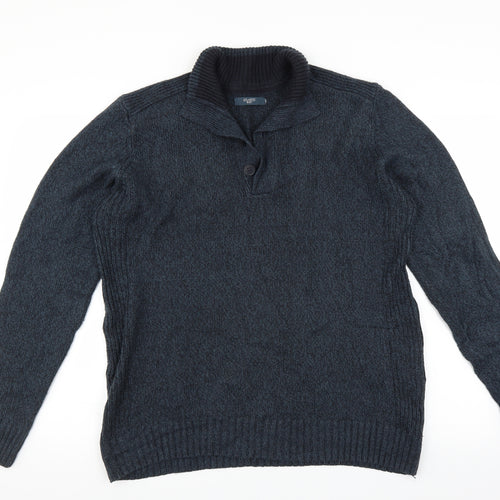 Atlantic Bay Mens Blue   Pullover Jumper
