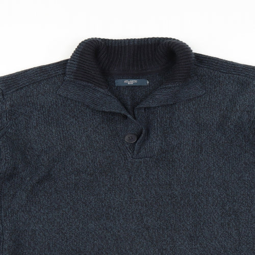 Atlantic Bay Mens Blue   Pullover Jumper
