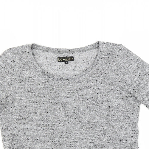 New Look Womens Grey   Pullover Jumper Size 12  - glittery